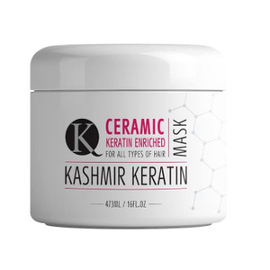 Kashmir Keratin Ceramic Hair Mask,deeply conditions dry, damaged hair, repairs with keratin, making it soft, frizz-free, hydrated, well-conditioned,