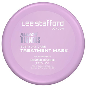 Lee Stafford Daily Blonde Hair Mask | Bleach Blondes Everyday Treatment - Hydrates Dry, Damaged, Bleached Hair Neutralizes Yellow Tones, Brightens &