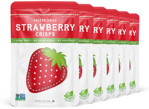 Natures Turn Freeze-Dried Strawberry Crisps  Healthy, Gluten-Free, Crispy & Delicious, Plant-Based Snack, Ideal for Cereal, Smoothies, School Lunch