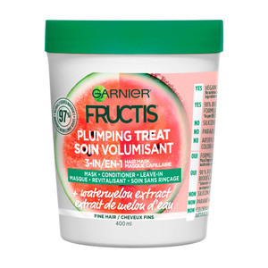 Garnier Fructis Plumping Treat 3-In-1 Hair Mask with Watermelon Extract