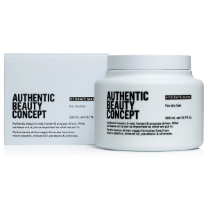 Authentic Beauty Concept Hydrate Mask | Hydrating Hair Mask For Normal To Dry or Curly Hair | Intense Moisturizing Treatment | Vegan & Cruelty-free |
