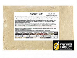 Finally Hair Fibers Refill Bag - 56 Grams of Premium Hair Loss Concealer in a Refill Bag (Light Blonde)