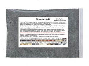 Finally Hair Fibers Refill Bag - 56 Grams of Premium Hair Loss Concealer in a Refill Bag (Light Grey & Pepper)