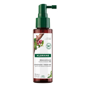 Klorane Strengthening Serum with Quinine and Edelweiss for Thinning Hair, Supports Thicker, Stronger, Healthier Hair, For Men and Women, Paraben, Sil