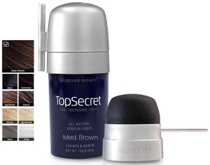 Top Secret Hair Thickening Building Fibers Applicator Included - Undetectable & Natural Hair Filler for Men & Women - Instantly Fill In Thinning Hair