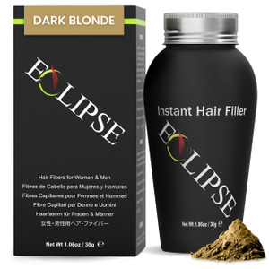ECLIPSE Hair Fibers Dark Blonde for Thinning Hair for Women & Men to Conceal Hair Loss in 15 Seconds - 100% Undetectable Hair Building Fibers, 30g