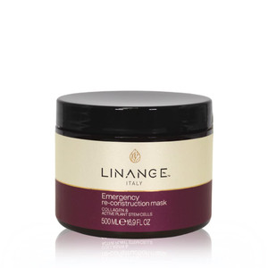 LINANGE Emergency Reconstruction Mask for Very Damaged Hair - Nourishing Hair Treatment, 500ml / 16.9 oz.