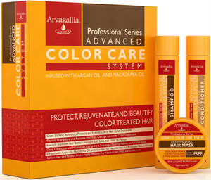 Advanced Color Care Sulfate Free Shampoo and Conditioner Set for Color Treated Hair with Argan Oil and Macadamia Oil By Arvazallia - Shampoo, Conditi