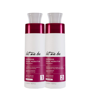 Let Me Be Supreme Mask Keratin Kit  Deep Cleansing Shampoo + Keratin Smoothing System  For Smoother, Shinier, More Manageable Hair  2x500ml / 17.6