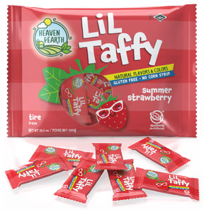 Heaven & Earth Summer Strawberry Lil Taffy (Approx. 40 Count) | Dye Free Candy | Natural Colors & Flavors | No High Fructose Corn Syrup | Gluten Free