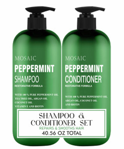 Peppermint Oil Shampoo and Conditioner Set for Hair Growth and Thickening - For Thinning Hair and Hair Loss Treatments for Women & Men, Sulfate Free,