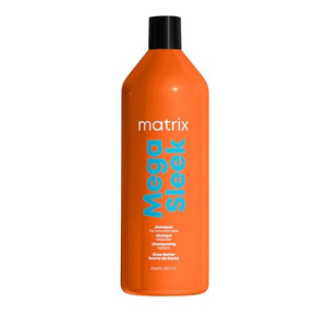 Matrix Mega Sleek Shampoo - Anti-Frizz Moisturizing Shampoo, Smoothing and Detangling, For Dry & Damaged Hair, Salon Professional Formula, With Shea
