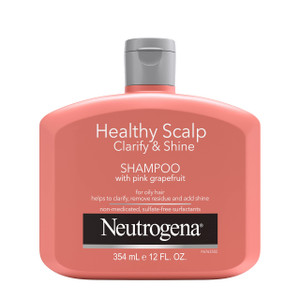 Neutrogena Exfoliating Healthy Scalp Clarifying Shampoo for Oily Hair & Scalp, Pink Grapefruit pH-Balanced Anti-Residue Formula Adds Shine, Sulfate,