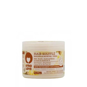 Afro Love Hair Souffl 16 oz  Deep Moisturizing Hair Mask with Raw Honey, Shea Butter & Castor Oil  Intense Hydration & Repair for Curly, Kinky, an