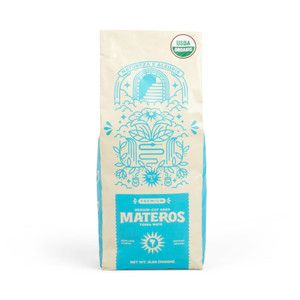 Materos Premium Loose Leaf Yerba Mate Tea - Organic, Unsmoked, Smooth Traditional Taste from South Brazil - Medium Cut, Ideal Hot Drink for Cold Weat