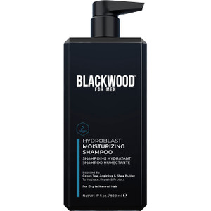 Blackwood For Men Hydroblast Moisturizing Shampoo - Men's Shampoo for Coarse, Dry, & Curly Hair - Infused with Ginseng & Ginger- Natural Vegan Formul
