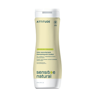 ATTITUDE Hair Shampoo for Sensitive Dry Scalp, EWG Verified, Soothing Oat, Protects Color, Naturally Derived Ingredients, Vegan and Plant-Based, Colo
