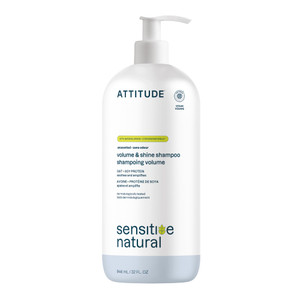 ATTITUDE Hair Shampoo for Sensitive Dry Scalp, EWG Verified, Soothing Oat, For Thin Hair, Naturally Derived Ingredients, Vegan and Plant-Based, Volum