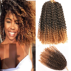 10 Inch Short Passion Twist Hair 8 Bundles Kinky Curly Crochet Hair for Black Women Curly Braiding Hair Crochet Braids Hair (8Bundles10 Inch, 1B/27#)