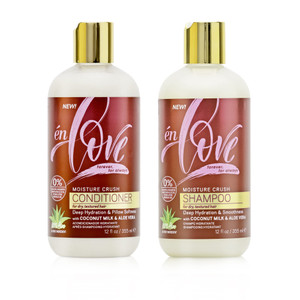 én Love Moisture Crush Shampoo & Conditioner with Coconut Milk & Aloe Vera for Deep Hydration, Smoothness, & Shine - Paraben, Mineral Oil, Petrolatum