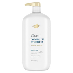 Dove Shampoo Coconut & Hydration Pack of 4 For Dry Hair Shampoo with Oil Blend of Coconut, Jojoba & Sweet Almond 31 oz