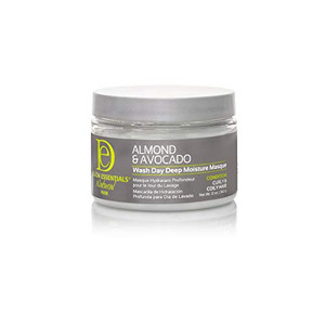 Design Essentials Almond & Avocado Wash Day Deep Moisture Masque, Deep Conditioning Hair Mask with Almond, Avocado & Shea, For Curly & Coily Hair, 12