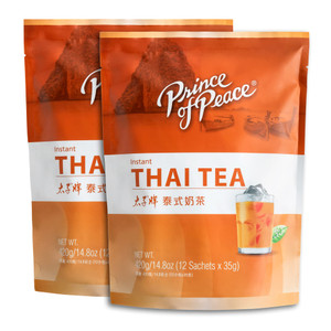Prince of Peace 3 in 1 Instant Thai Tea Beverage, 24 Sachets Value Size  Instant Hot or Cold Beverage  Easy to Brew  Made with Authentic Thai Tea