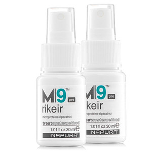 NAPURA M9 Hair Repair Treatment for Damaged Hair - Pre-Shampoo Protein Serum with Avocado Oil - Sulfate & Paraben Free - 1.01 fl oz x pack of 2