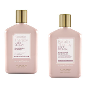 Alfaparf Milano Lisse Design Keratin Shampoo and Conditioner Set - Sulfate Free - Anti-Frizz - Maintains & Enhances Professional Keratin Therapy Trea