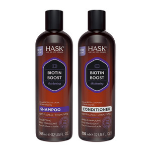 HASK Biotin Boost Thickening Shampoo + Conditioner Set | Adds Fullness, Strengthens, Volumizes, Sulfate-Free, Paraben-Free, Gluten-Free, Color Safe |