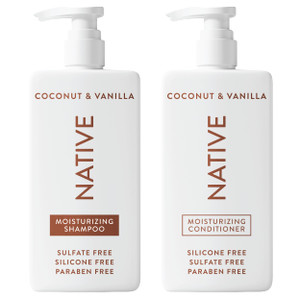 Native Coconut & Vanilla Shampoo and Conditioner Contain Naturally Derived Ingredients | All Hair Types, Color & Treated, Fine to Dry Damaged, Sulfat