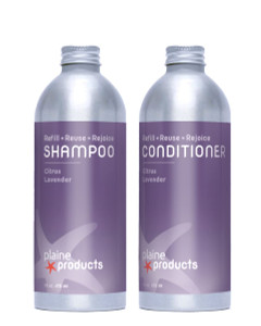 Eco-Friendly Shampoo and Conditioner Set - Citrus Lavender - Sulfate Free, 16oz (Refill Bottles - No Pumps)