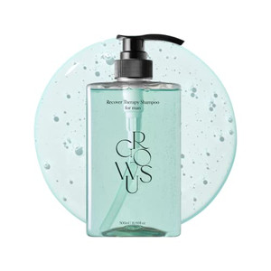 GROWUS Recover Therapy Shampoo for Men - Tea Tree, Peppermint, Scalp Sebum Control, Strengthening and Free from Paraben and Sulfate Anti Hair Loss Sh