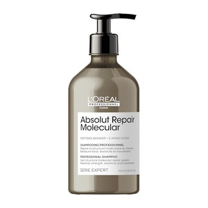 L'Oréal Professionnel Paris Absolut Repair Molecular Shampoo - Bond Building & Hair Strengthening Shampoo, For All Color Treated and Damaged Hair, Wi