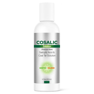 SALVE Cosalic Shampoo Solution (200 ml / 6.76 fl oz) with Salicylic Acid & Coal Tar for Dandruff-Prone and Psoriasis-Prone Scalp