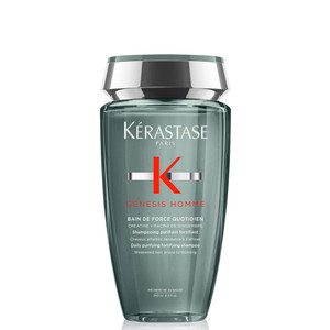 Kerastase Genesis Homme Bain De Force Shampoo For Men - Deep Cleansing & Hydrating, For Weakened Hair & Beard, 8.5 Fl Oz
