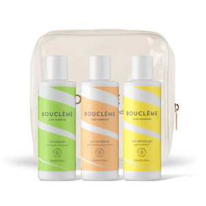 Bouclème - Curls Travel Kit - Includes Hair Cleanser, Conditioner & Curl Defining Gel - Protects & Nourishes Curls - Natural and Vegan - Haircare Tra