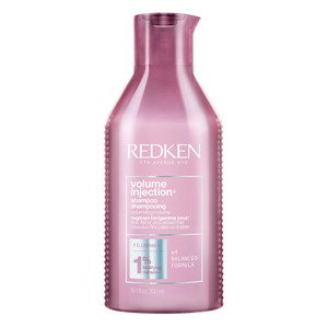 Redken Volume Injection Shampoo | Lightweight Volume Shampoo For Fine Hair | Adds Volume, Lift, and Body to Flat Hair | Soft, Shiny Finish | Paraben