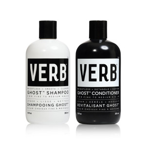 VERB Ghost Shampoo & Conditioner Duo Set, 12 fl oz, Infused with Moringa Oil -Cleanses + Moisturizes Fine and Weighed Down Hair - Vegan, No Parabens