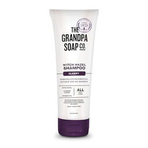 The Grandpa Soap Company Witch Hazel Shampoo Vegan & Cruelty Free | Witch Hazel, Lavender Flower & Coconut Oil | All Hair Types | 8 Fl. Oz. Tube
