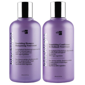 Oligo Professionnel - Blacklight Nourishing Shampoo & Conditionner for blondes - Sulfate-Free - Vegan - For color treated hair- Hydrating formula wit