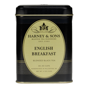 Harney and Sons English Breakfast Loose Black Tea  4oz Loose Leaf Tin, Pure China Keemun, Bold, Full-Bodied Flavor, Great for Hot, Iced, or Teapot B