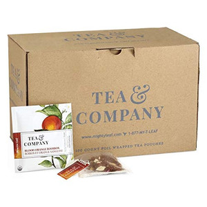 Mighty Leaf Tea and Company Organic Blood Orange Rooibos  1 lb Bulk Loose Leaf Herbal Tea  Caffeine-Free Rooibos Blend with Bright Citrus Flavor 