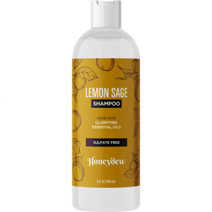 Lemon Sage Shampoo for Oily Hair - Sulfate Free Clarifying Shampoo for Build Up with Lemon Sage Keratin and Tea Tree Oil for Hair and Scalp Care - De