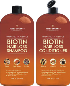 First Botany, Hair Growth Shampoo Conditioner Set - An Anti Hair Loss Biotin Shampoo & Conditioner with DHT blockers to fight Hair Loss For Men & Wom