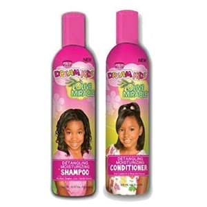 African Pride Dream Kids Olive Miracle Detangling Shampoo and Conditioner Combo Set