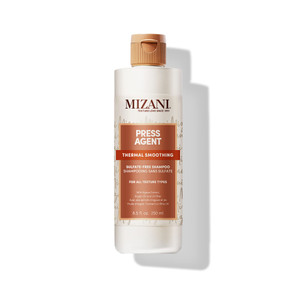 Mizani Press Agent Thermal Smoothing Sulfate-Free Shampoo, Pink Grapefruit, juciy Mandarin with a floral medley of Jasmine, Rose & Freesia, ending on