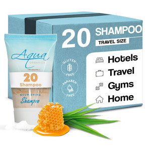Aqua Organics Shampoo, Travel Size Hotel Amenities, 1 oz (Case of 20)