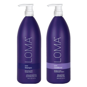 Loma Hair Care Violet Shampoo Violet Conditioner Duo, 33.8 Fl Oz each