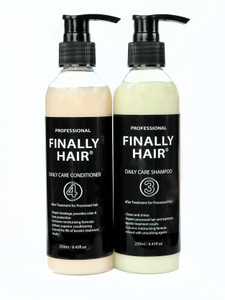 Finally Hair Brazilian Sulfate Free Shampoo & Conditioner For Use On Treated Hair (Perfect after Keratin Straightenting Smoothing Treatments and Perm